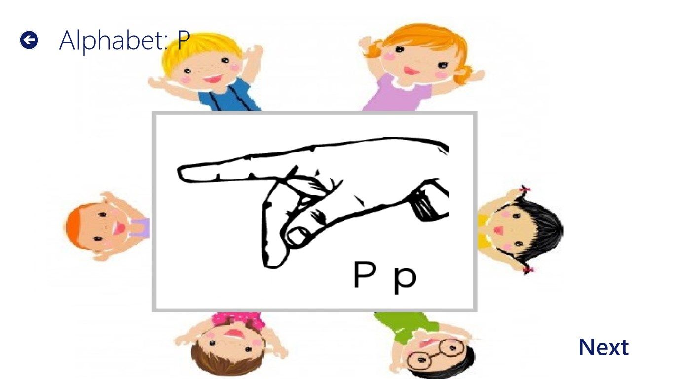 This one how to depict alphabet "P" using your hand