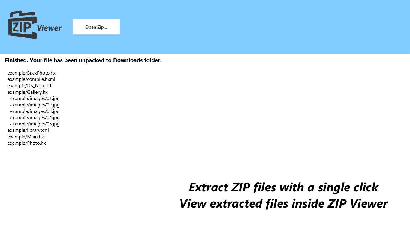 Simple way to unpack and view any Zip file for FREE, no need to download anything else!