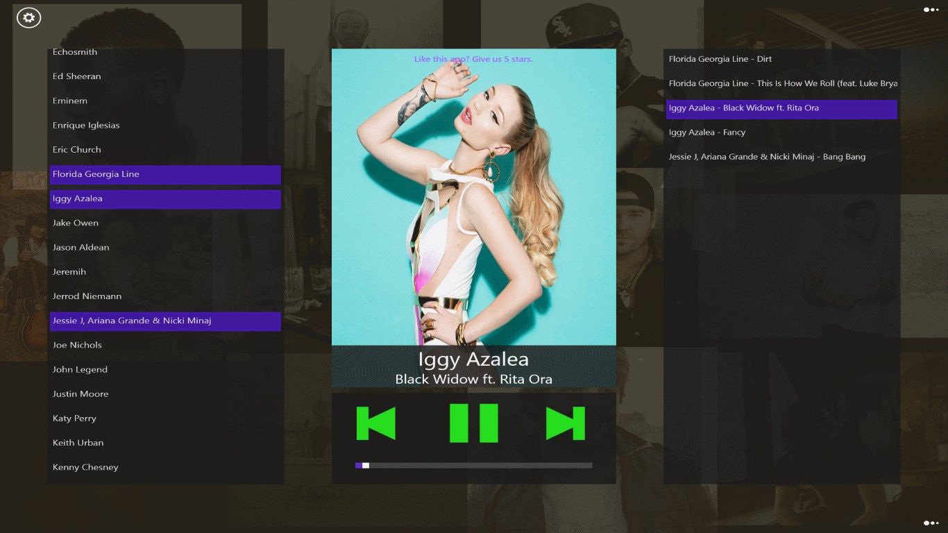 Select multiple artists to create a playlist on the fly