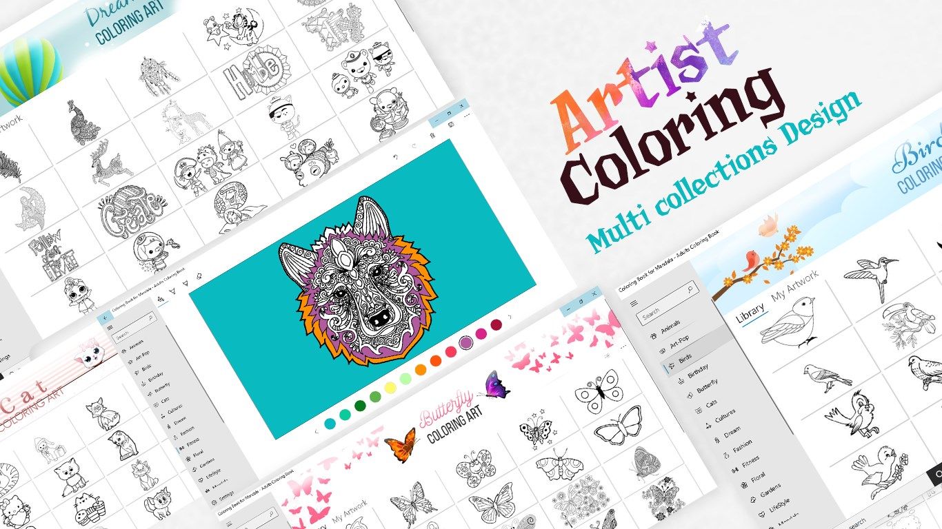 Coloring Book for Mandala - Adults Coloring Book