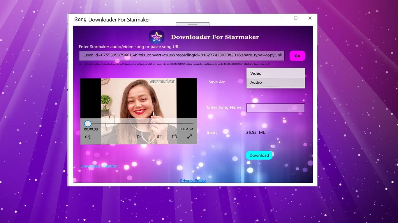 Song Downloader for Starmaker