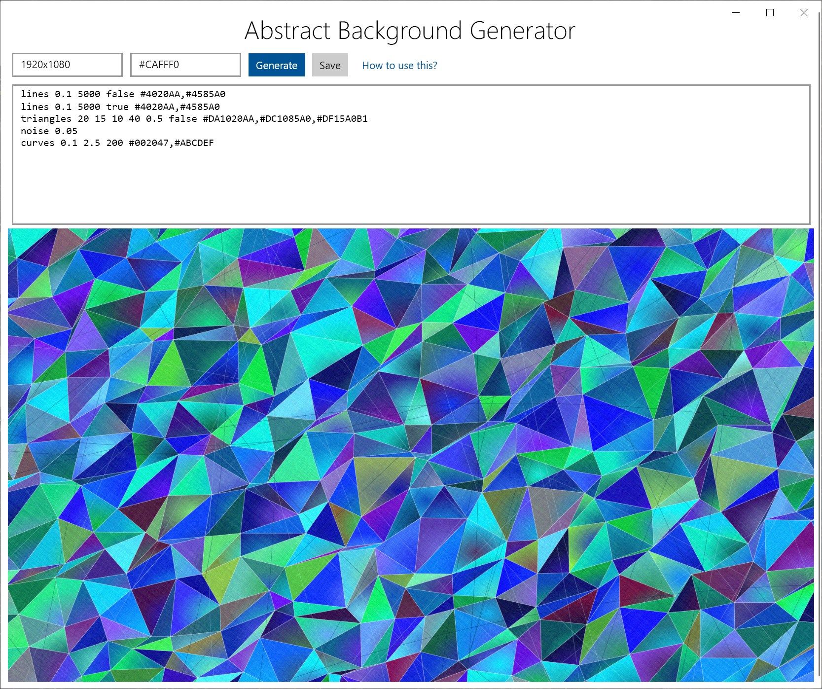 Abstract Background Generator