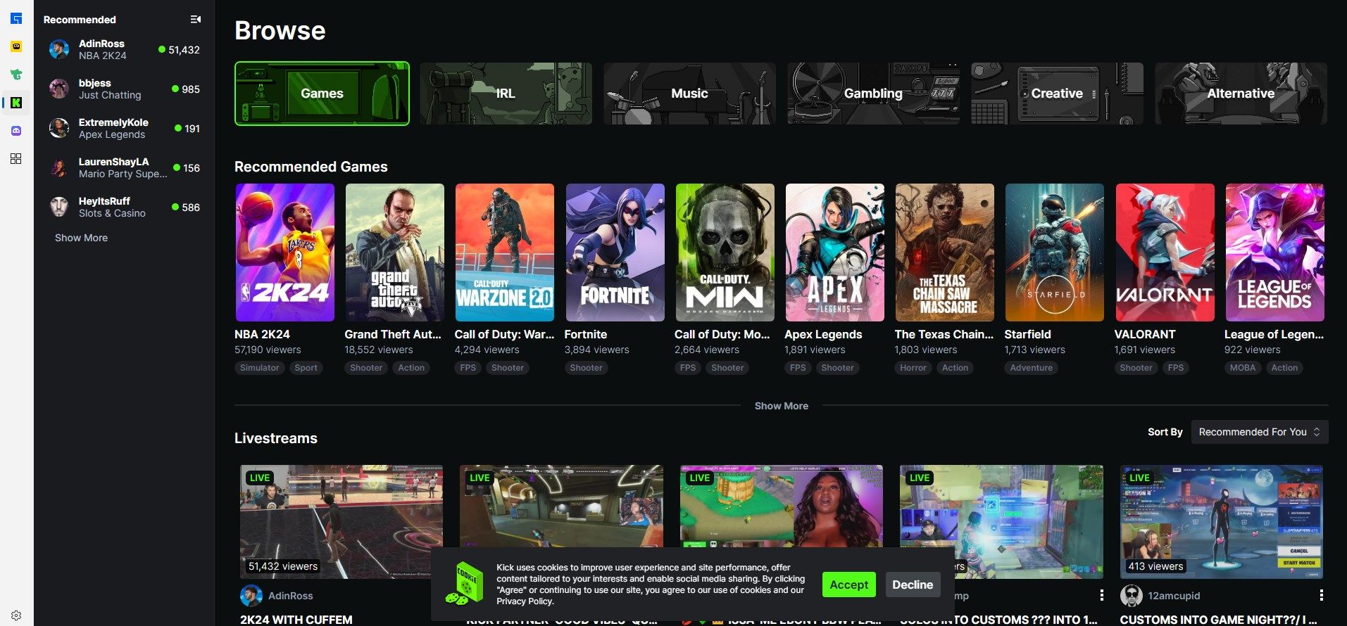 Kicks - All-in-One Games Streaming