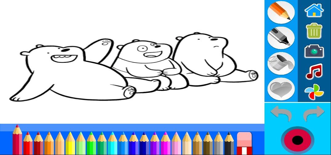Bare coloring happy bears