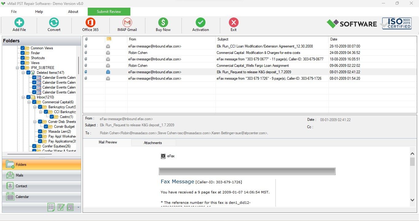 vMail Outlook PST File Repair & Converter