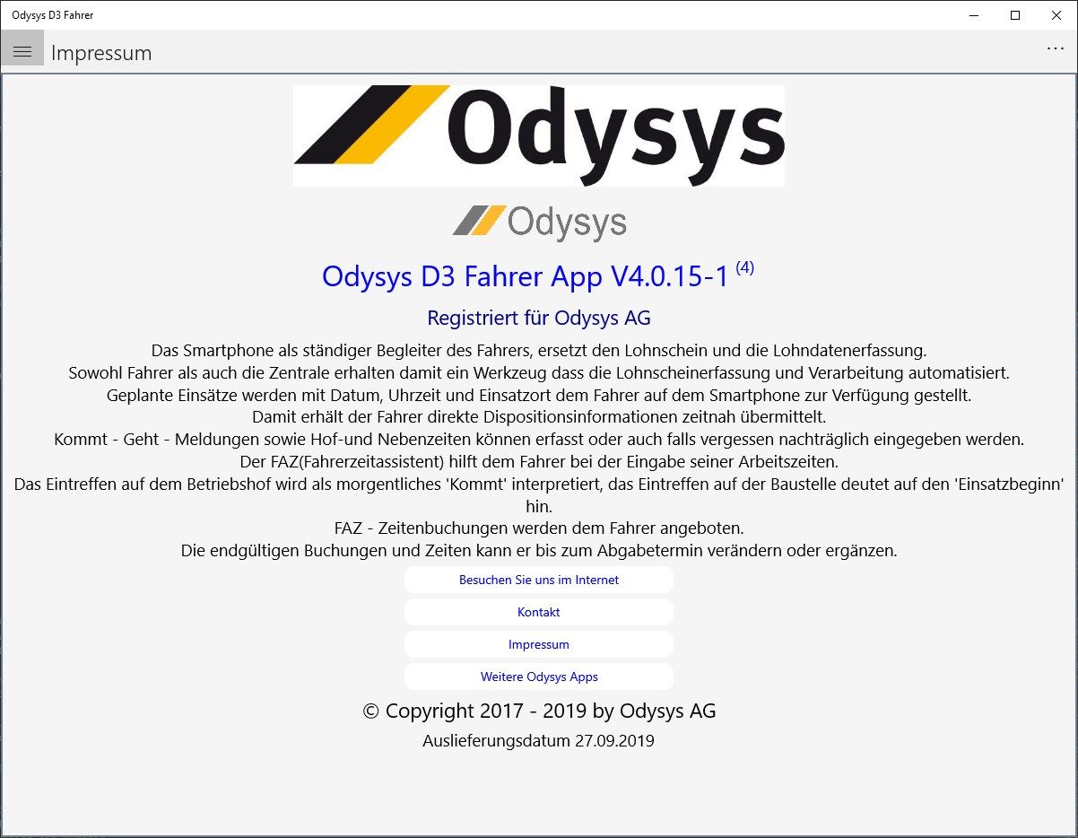 Odysys D3 Fahrer