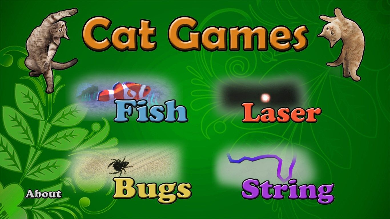 Choose between four different games for your cat to play!