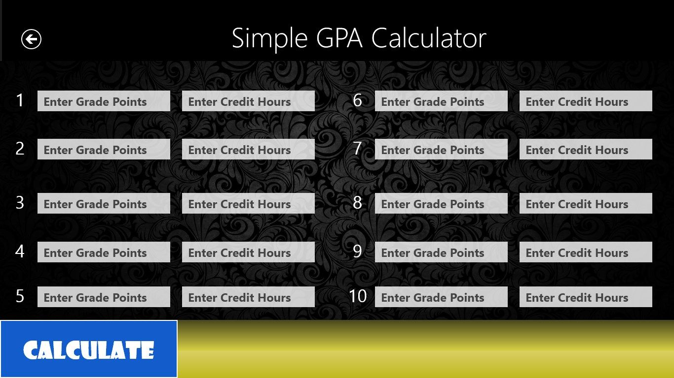 Simple GPA calculator