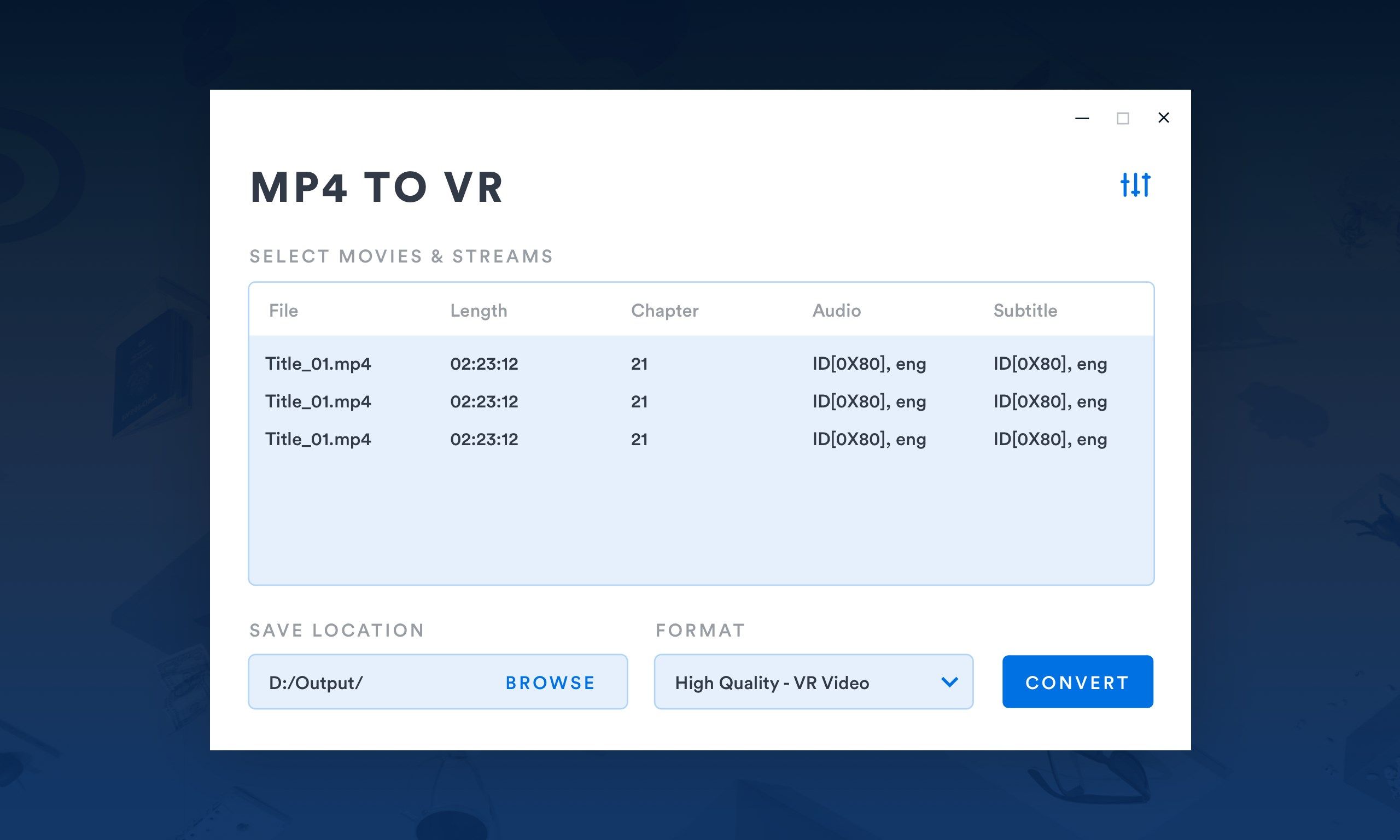 MP4 to VR Video Converter.