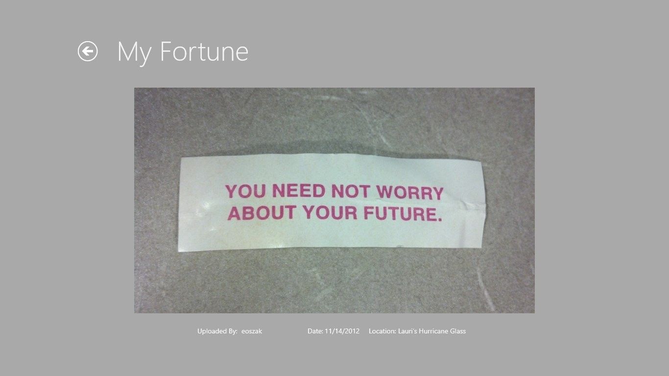 View an actual image of the fortune itself!