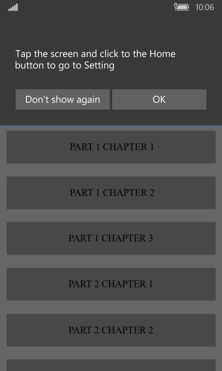 The first time Ebook is opened.