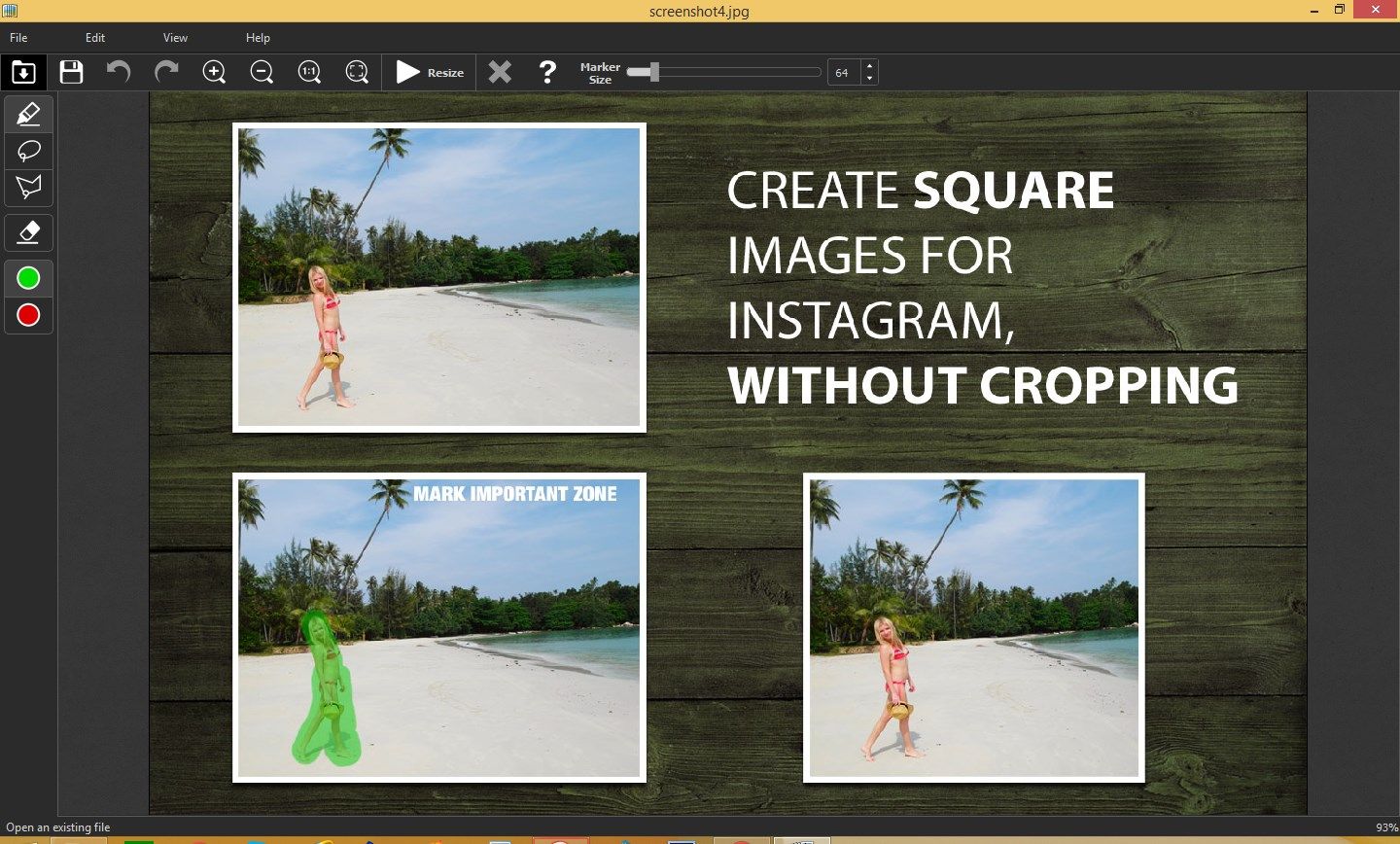Create square images for Instagram without cropping!