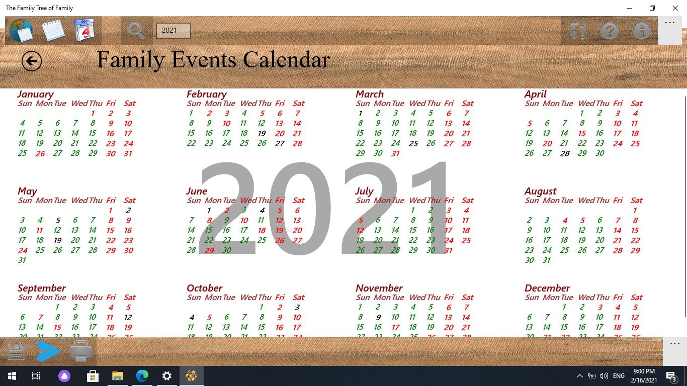 Family Events Calendar