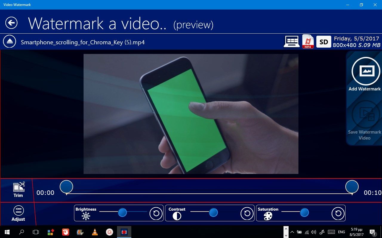 2.Selected Video - watermark preview