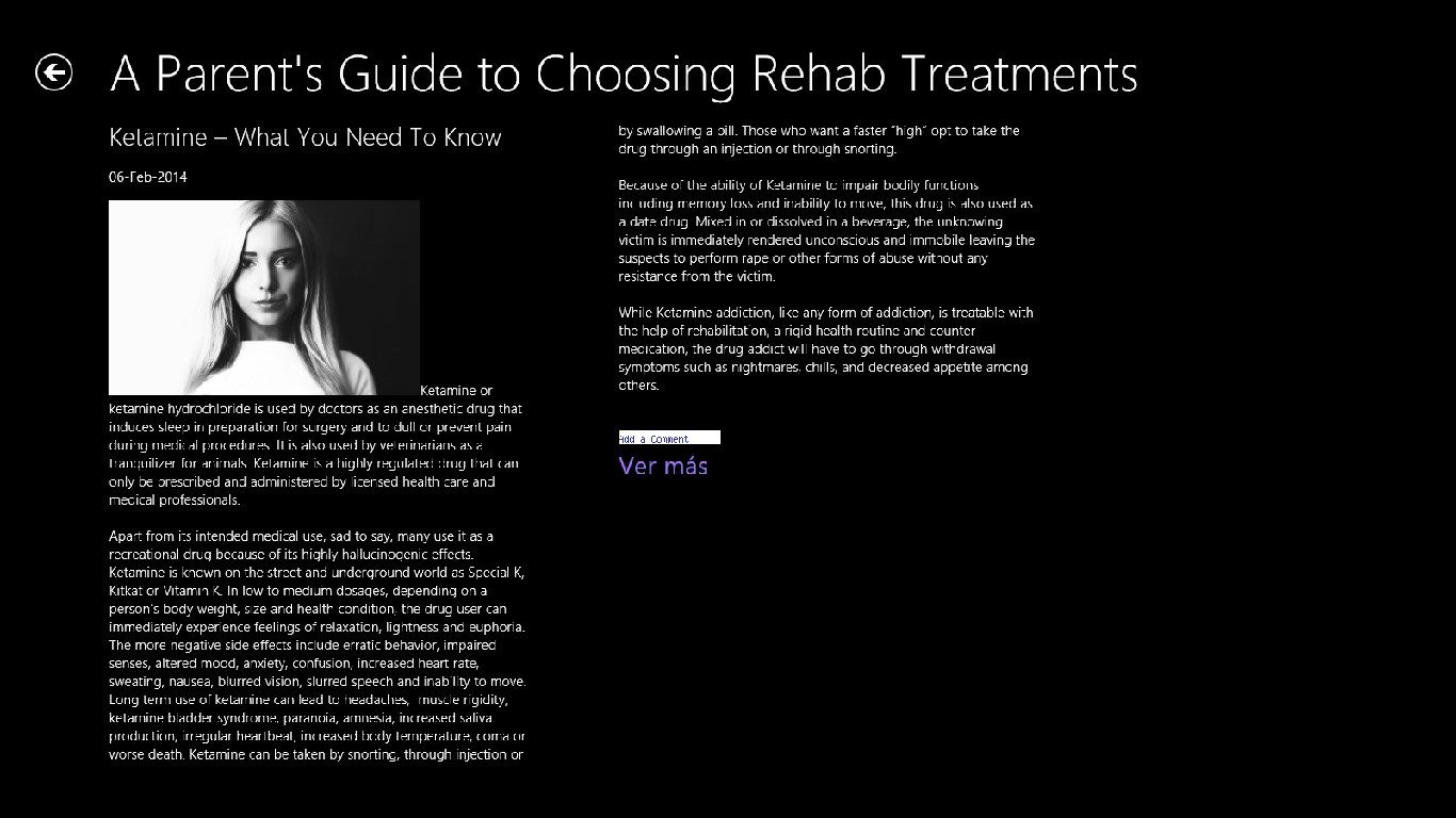 Choosing rehab treatments.