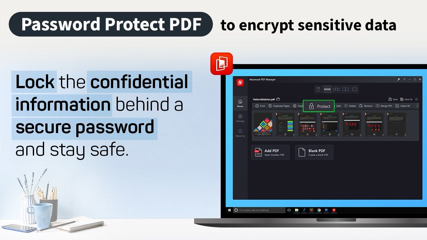 Password Protect PDF to encrypt sensitive data