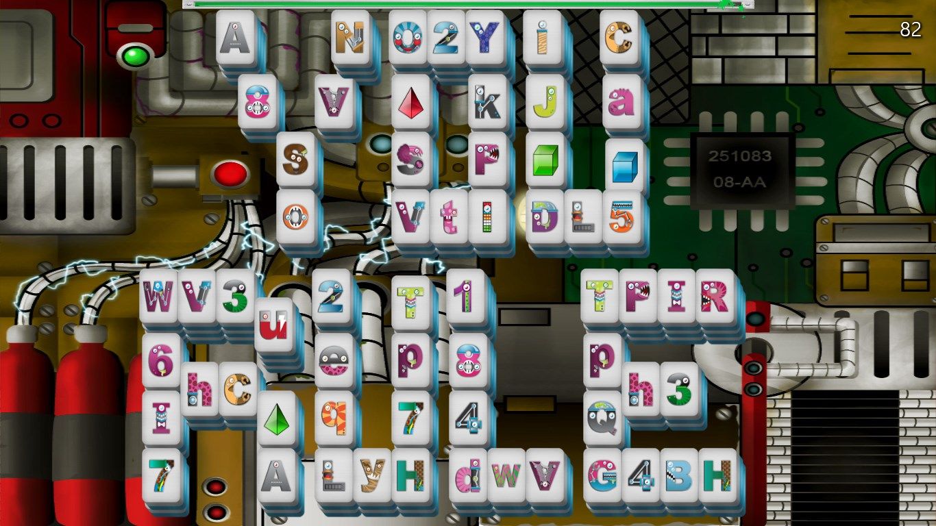 Game Screen with Lower and Uppercase letters