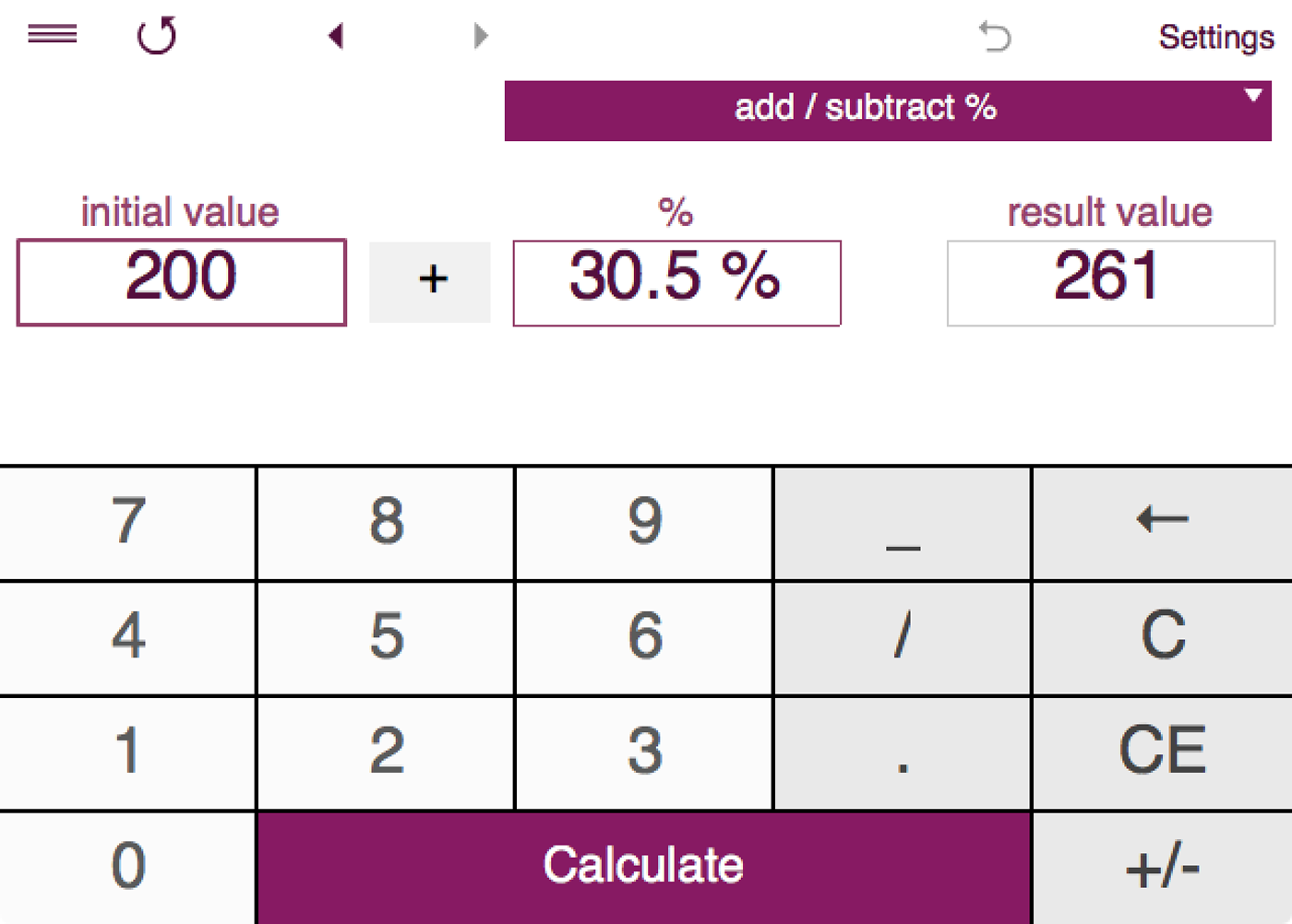 Smart Percentage Calculator