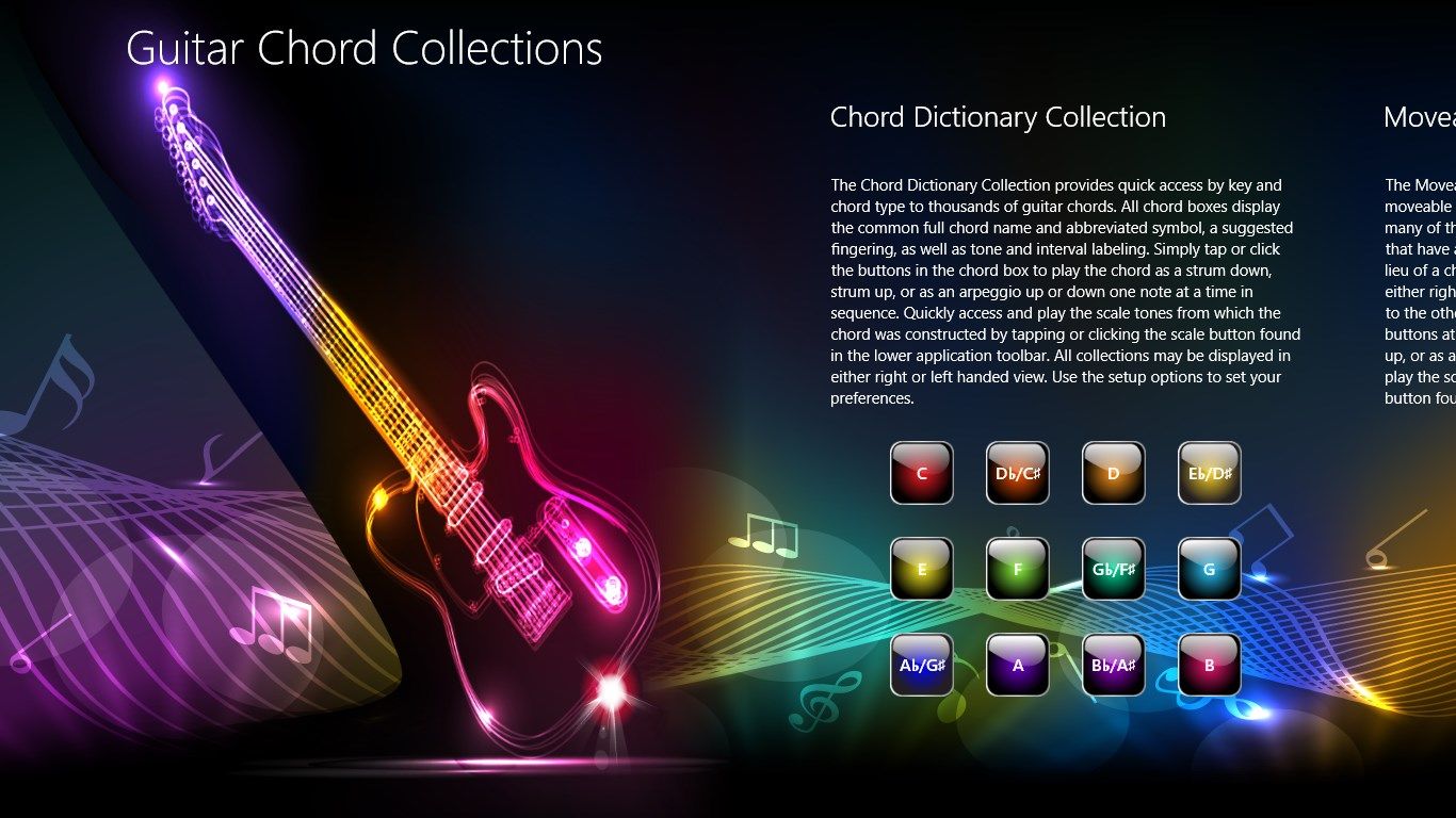 Search for, learn, and listen to thousands of guitar chords found in the Chord Dictionary Collection in all twelve root tones and numerous chord subtypes