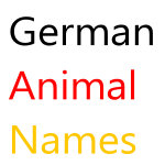 German Animal Names