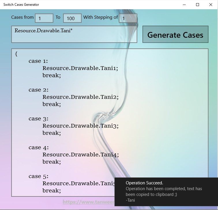 Switch Case Generator