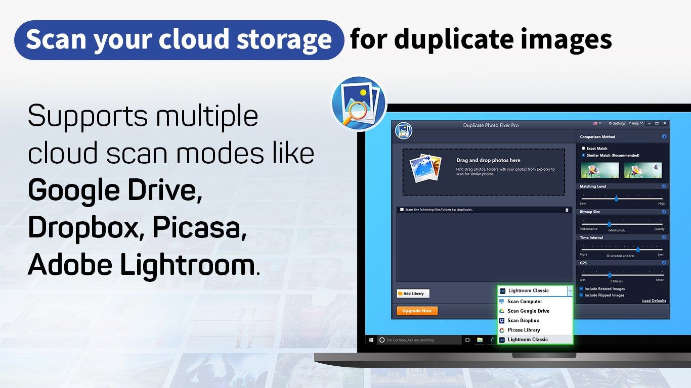 Remove duplicate photos from Cloud Drives like Google Drive, Dropbox and more.