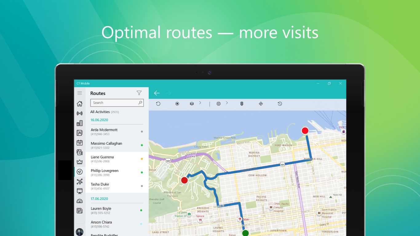 Optimal routes — more visits