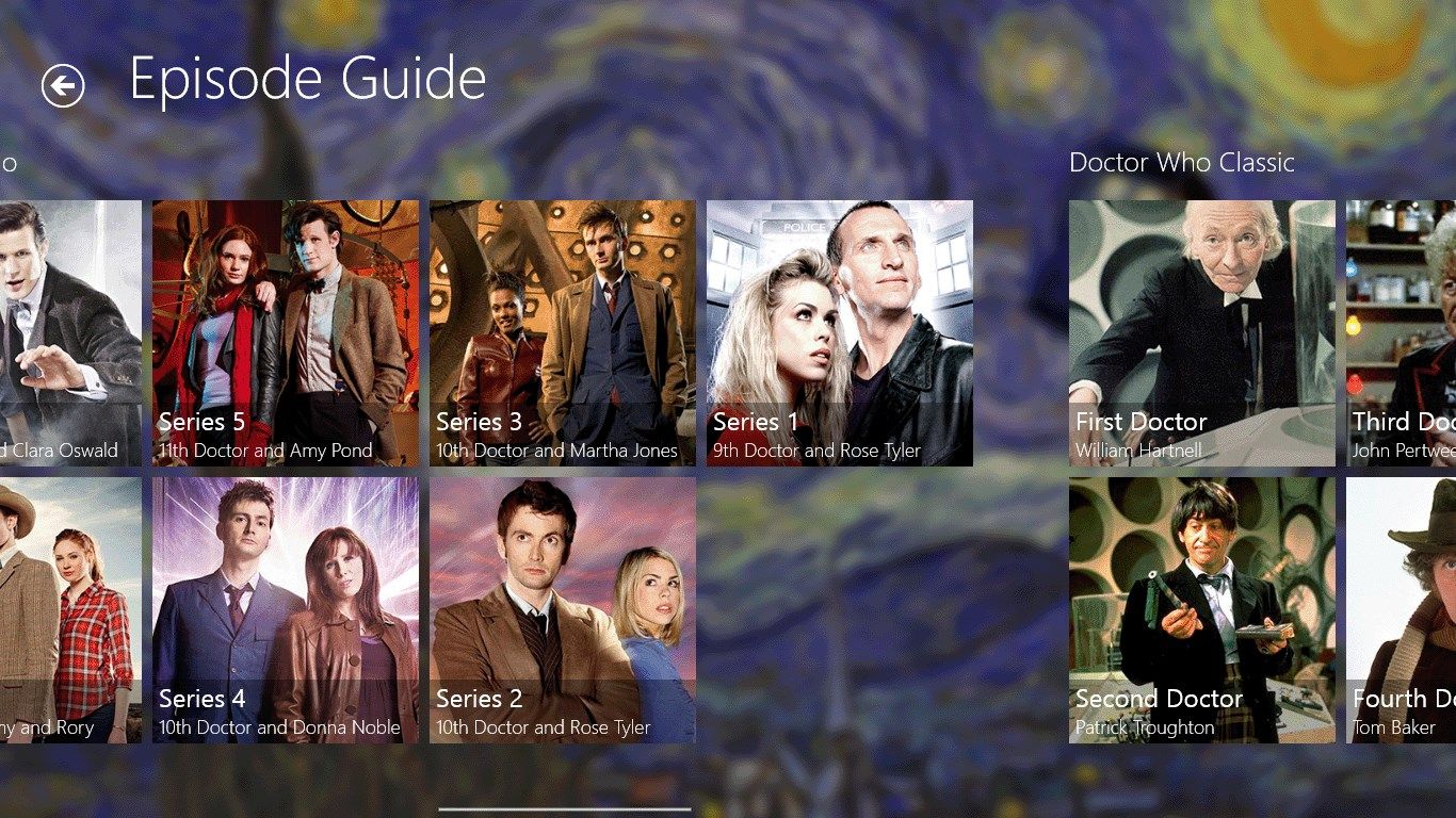 Guide to all TV stories of Whoniverse