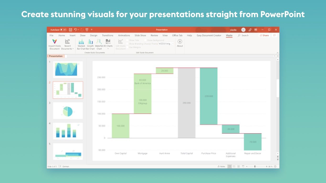 Create stunning visuals for your presentations straight from PowerPoint