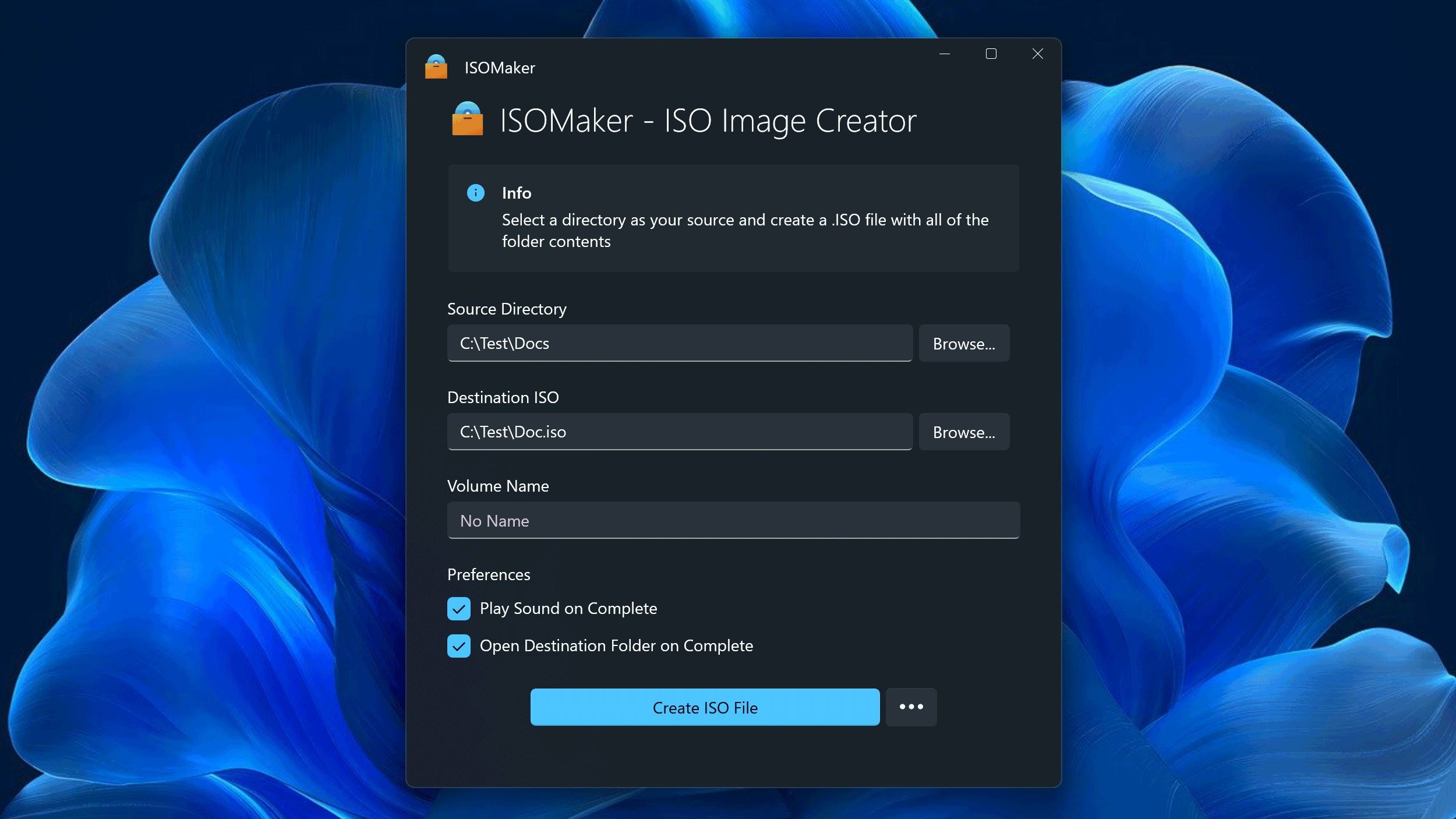 ISOMaker - ISO Image Creator