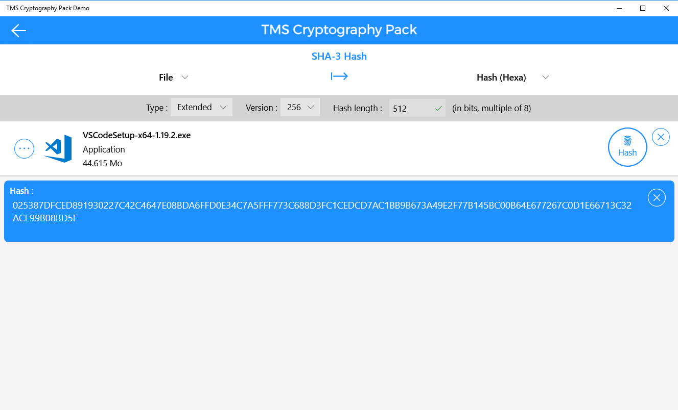 TMS Cryptography Pack Demo