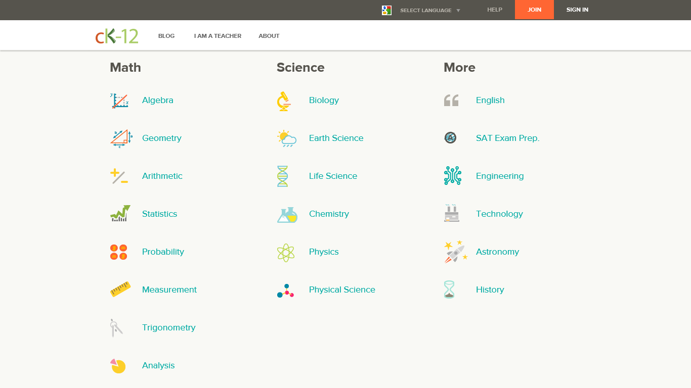 Browse for 5000+ Math and Science concepts in a fun and intuitive way.