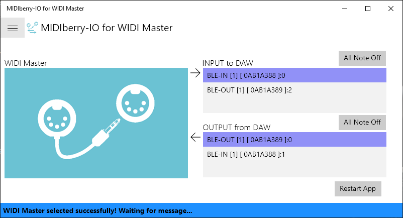 MIDIberry-IO for WIDI Master