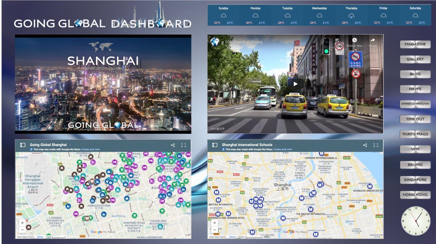 Going Global’s Dashboard edition provides full access to the wealth of knowledge from all titles in the Going Global series as well as quick access to our listings. All relevant media in Singapore is bookmarked to assist better acclamation upon arrival in the city.
