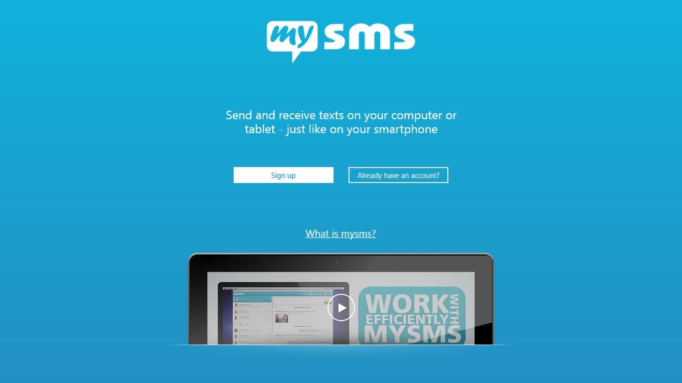 Send and receive SMS on your Windows PC or tablet via your phone