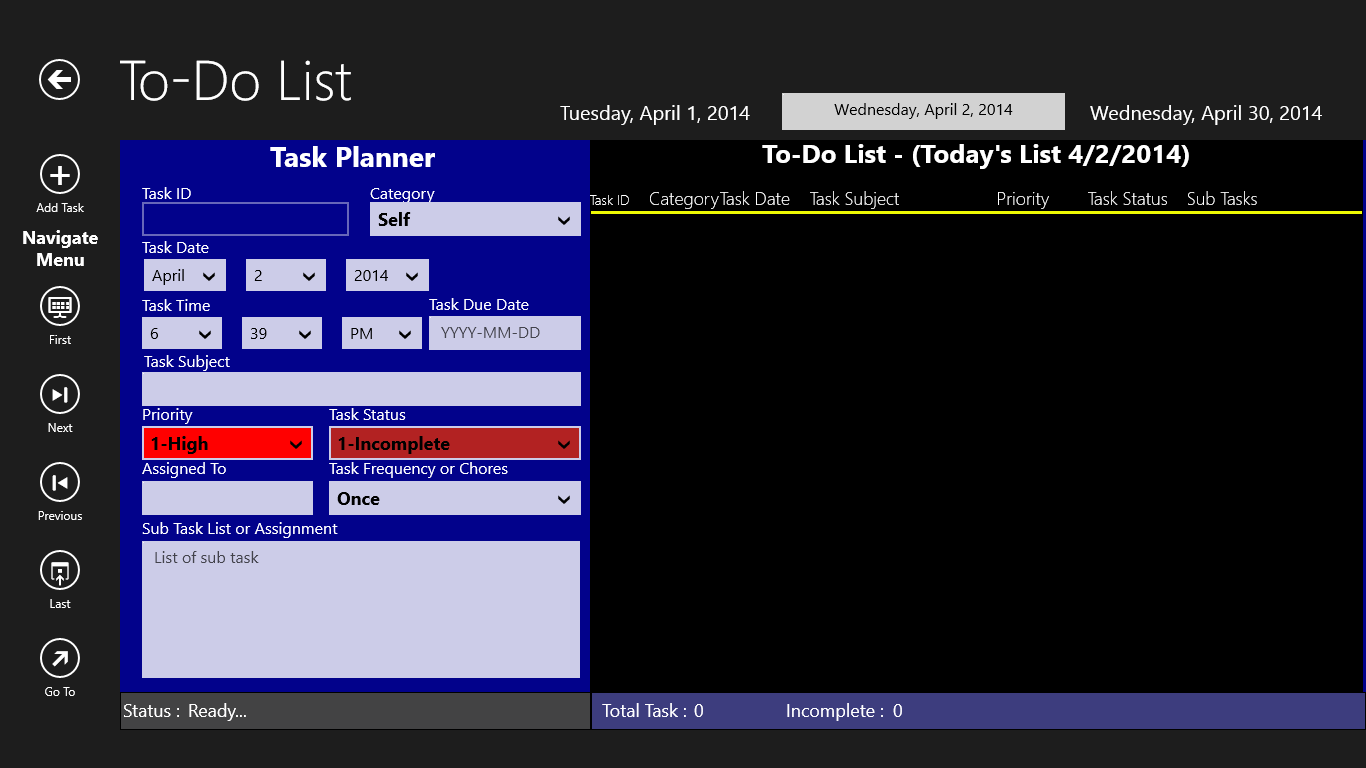 To-do List Screen