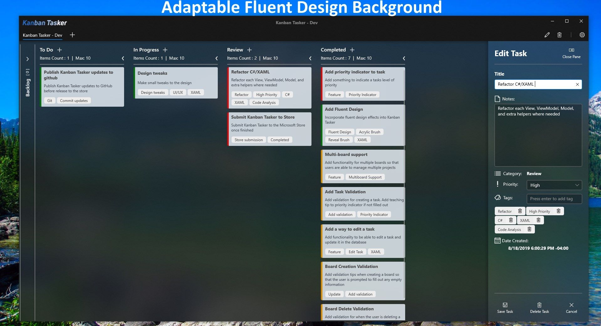 Adaptable Fluent Design Background