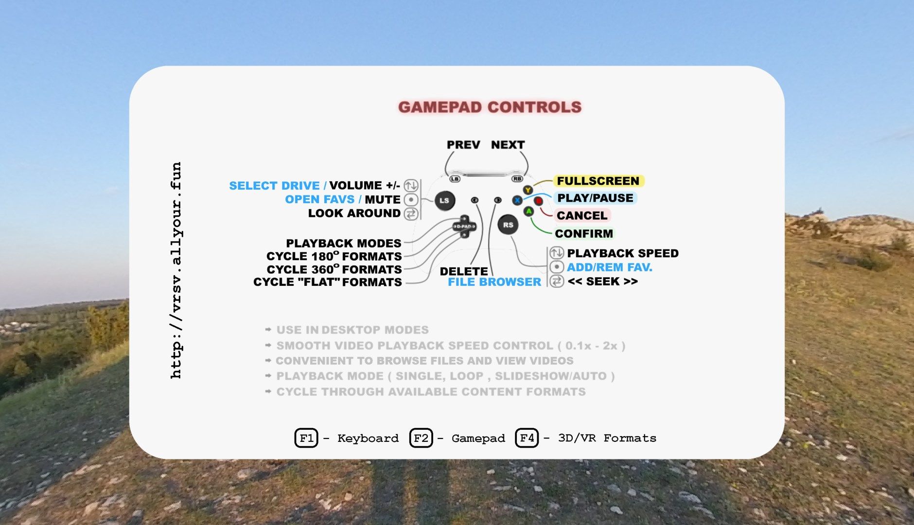 gamepad mapping (F2)