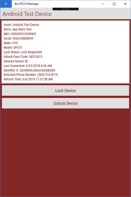 Android Device Details