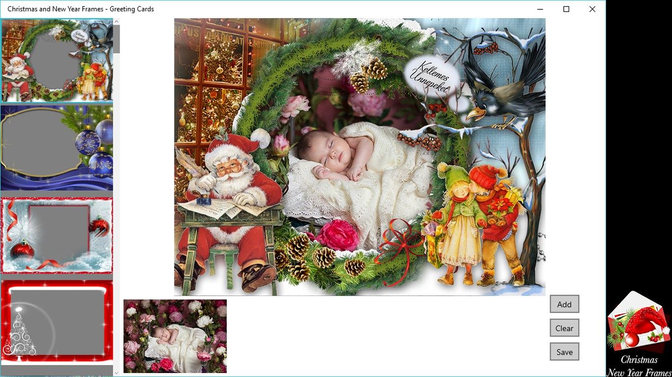 Christmas and New Year Frames - Greeting Cards
