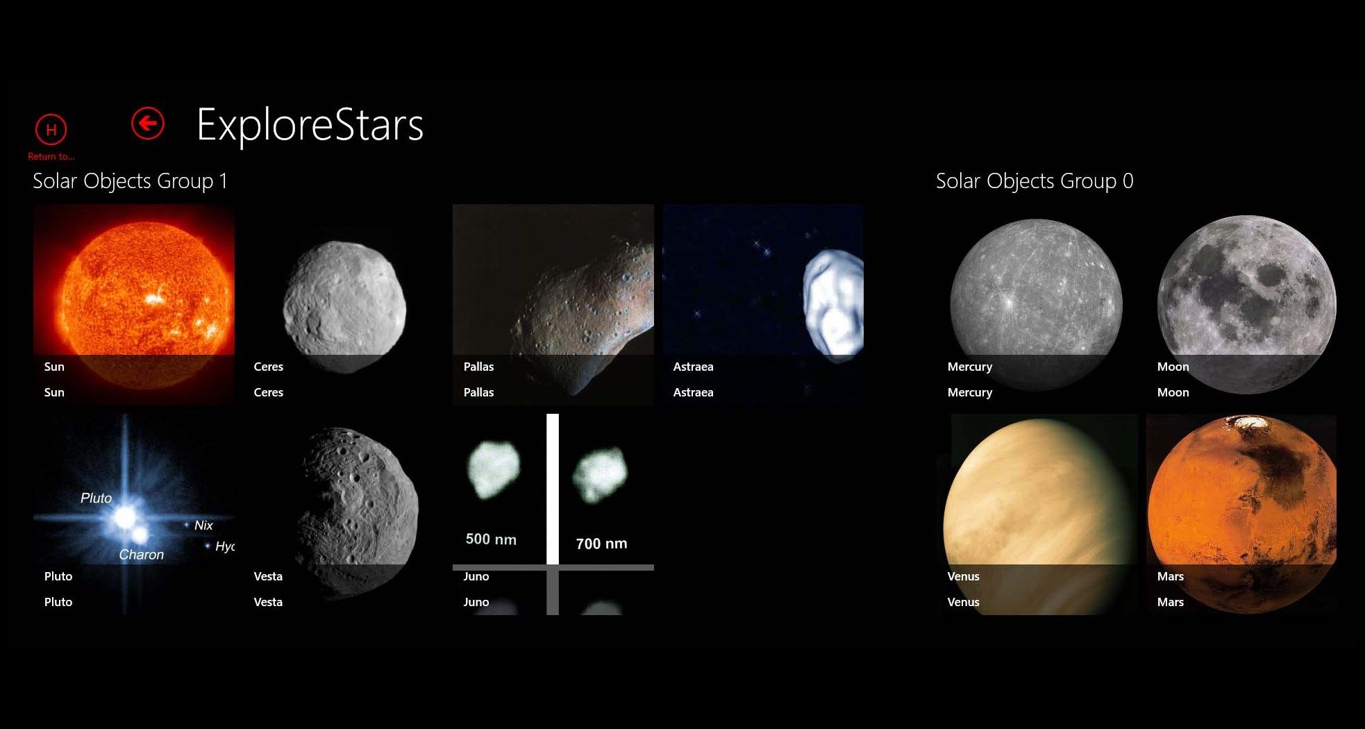 Solar System Catalog