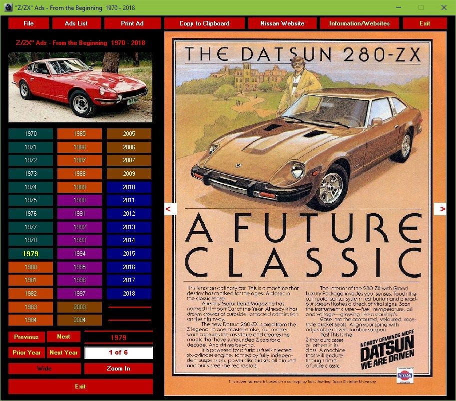 Nissan Z/Zx Ads 1970-2022