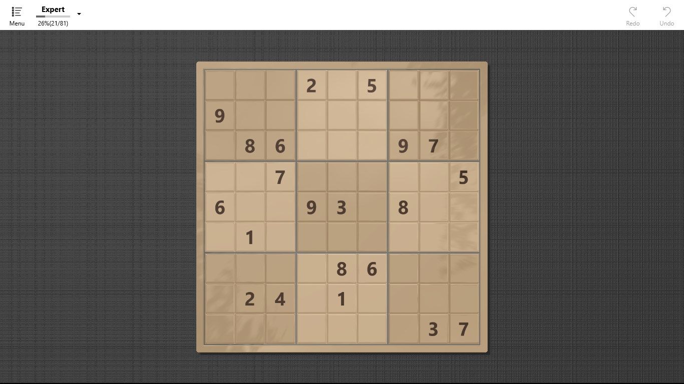 Test-play: Sample puzzle in expert level.