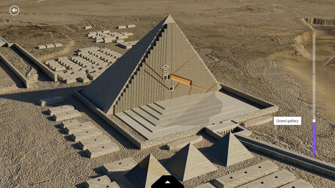 Interactive section of   the pyramids of Cheope