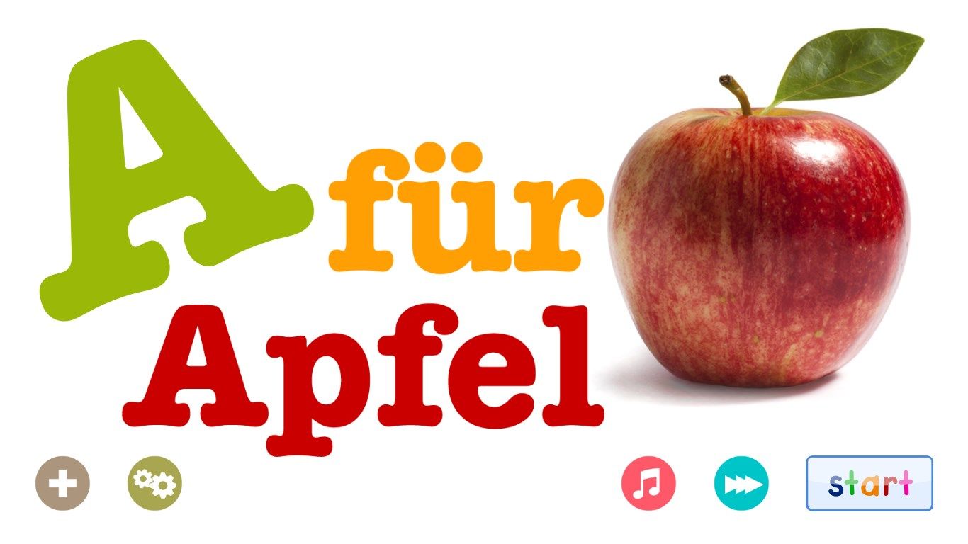 A für Apfel (ABC-Lernkarten für Vorschulkinder)