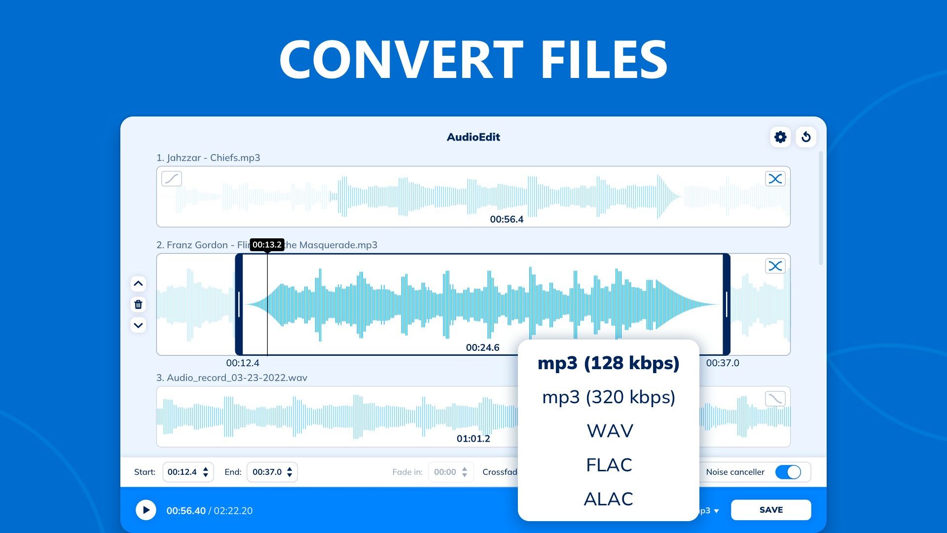 AUDIOEDIT: Audio Editing Tool