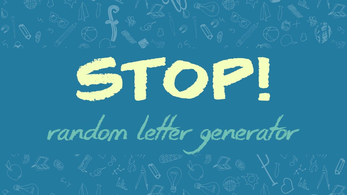 Stop! Random letter generator