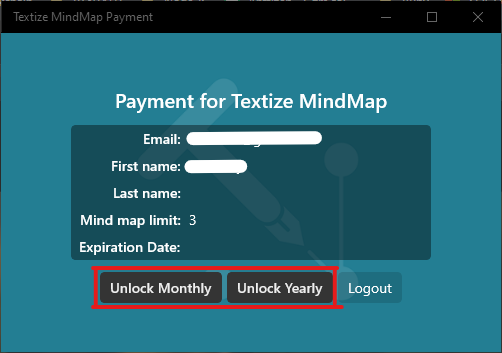 Textize MindMap Payment