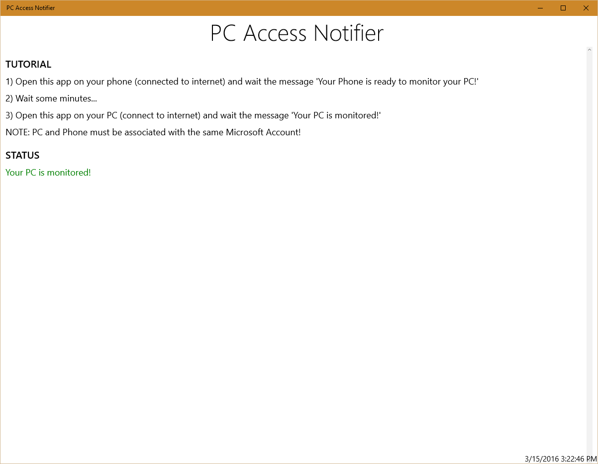 PC Access Notifier