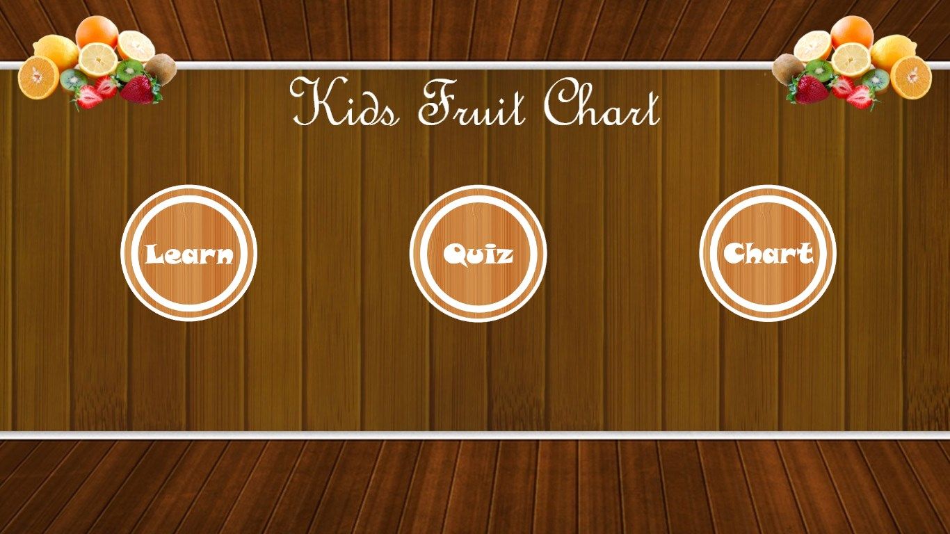 Select the option to play learn with Kids Fruit Chart!